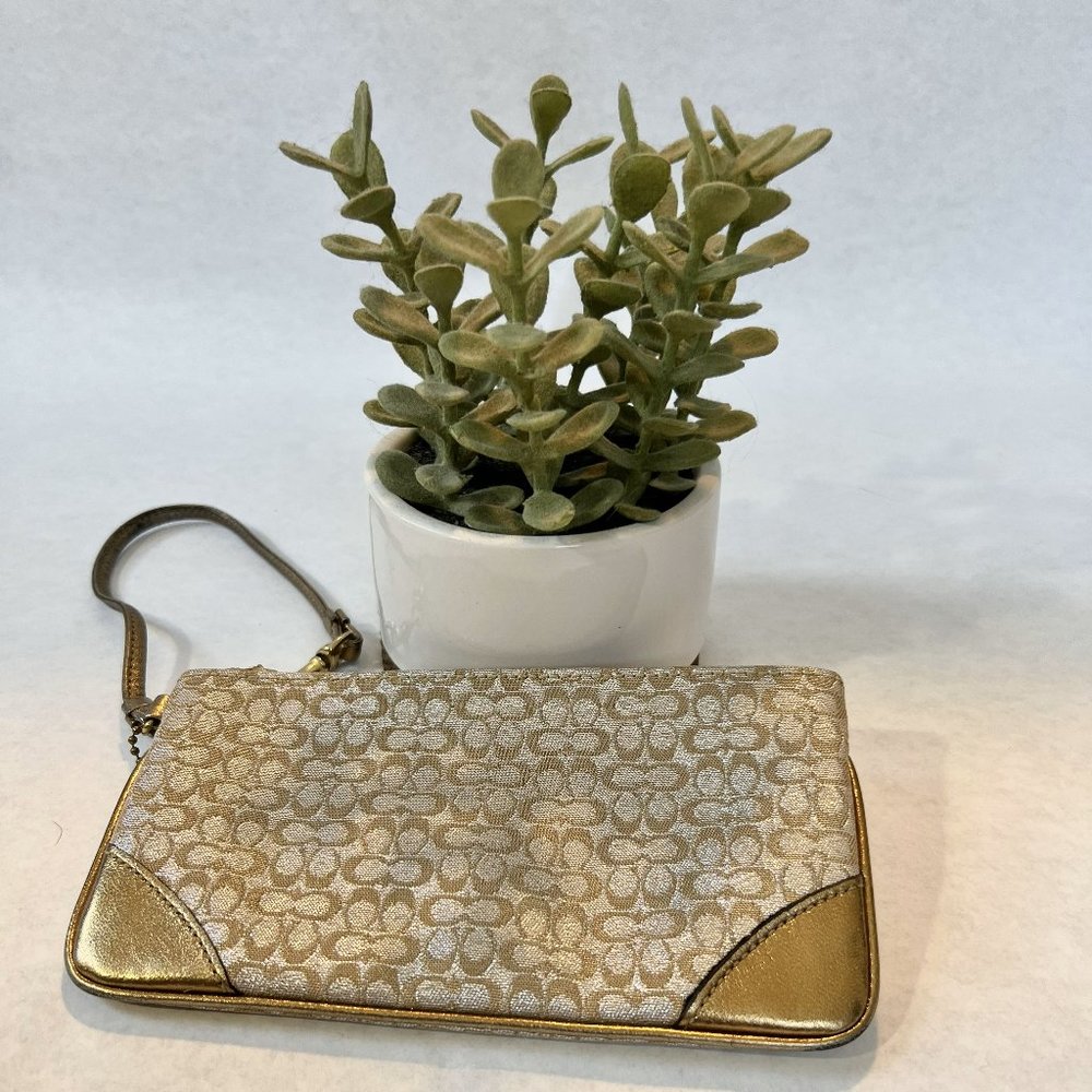 Gold Coach Wristlet